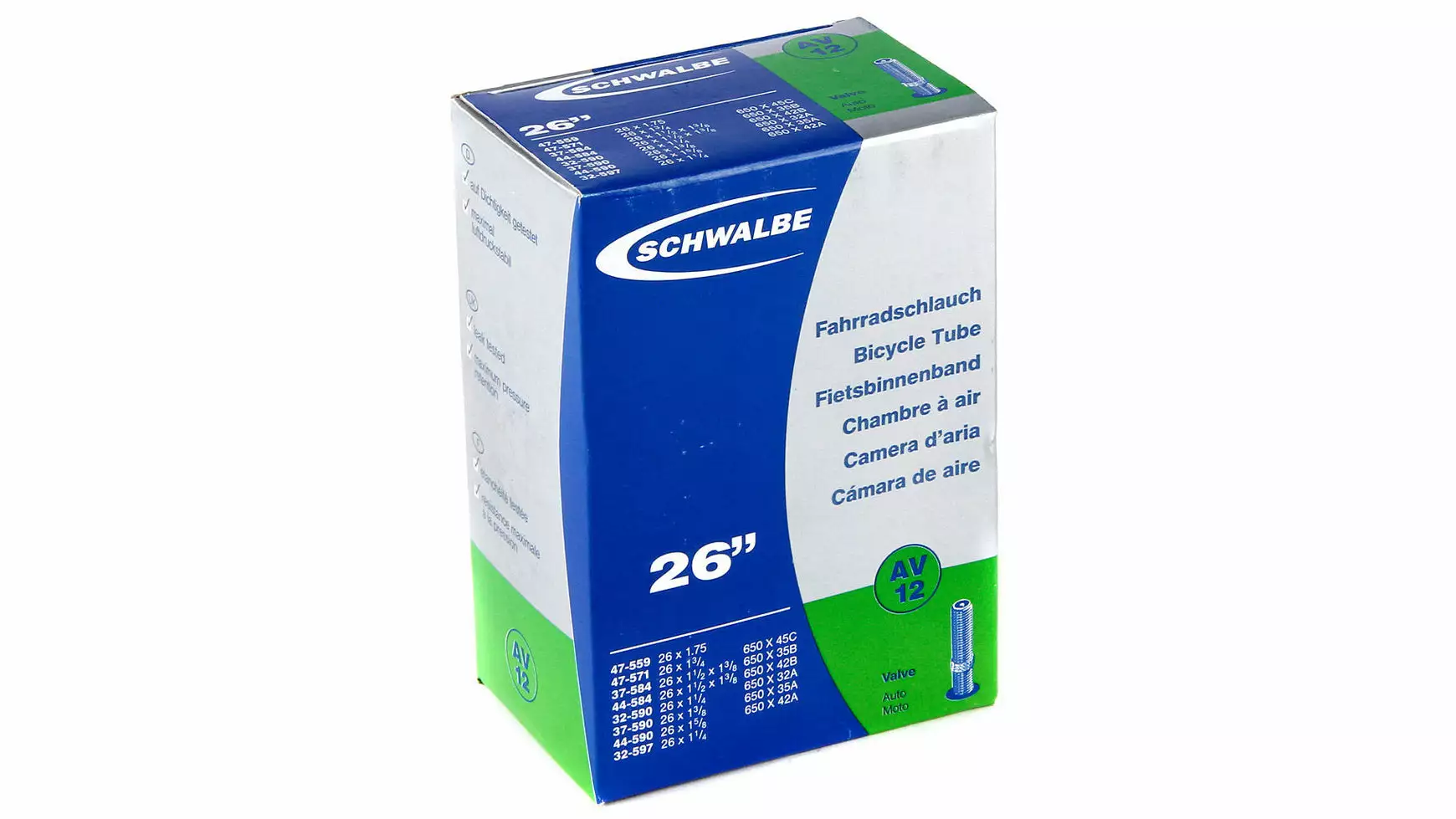 SCHWALBE Schlauch AV 12, 26 Zoll